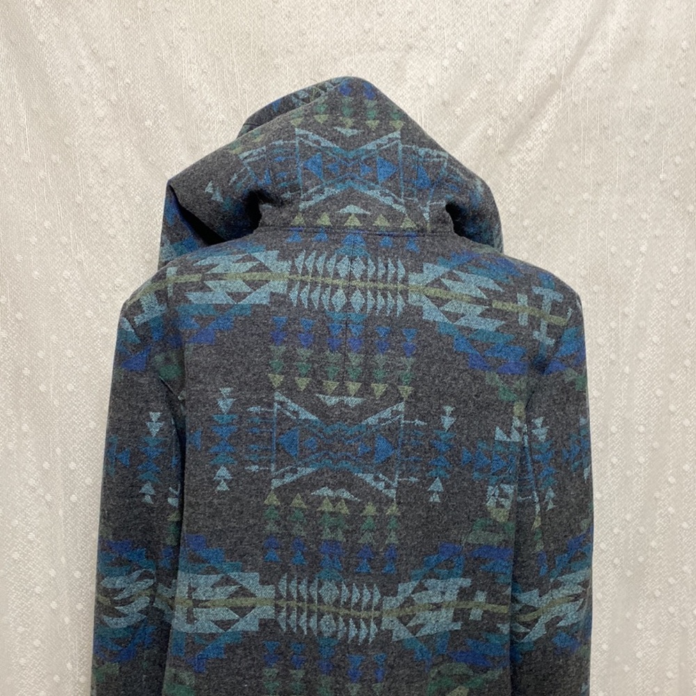 Pendleton Virgin Wool Snap Front Jacket In Blue/G… - image 8
